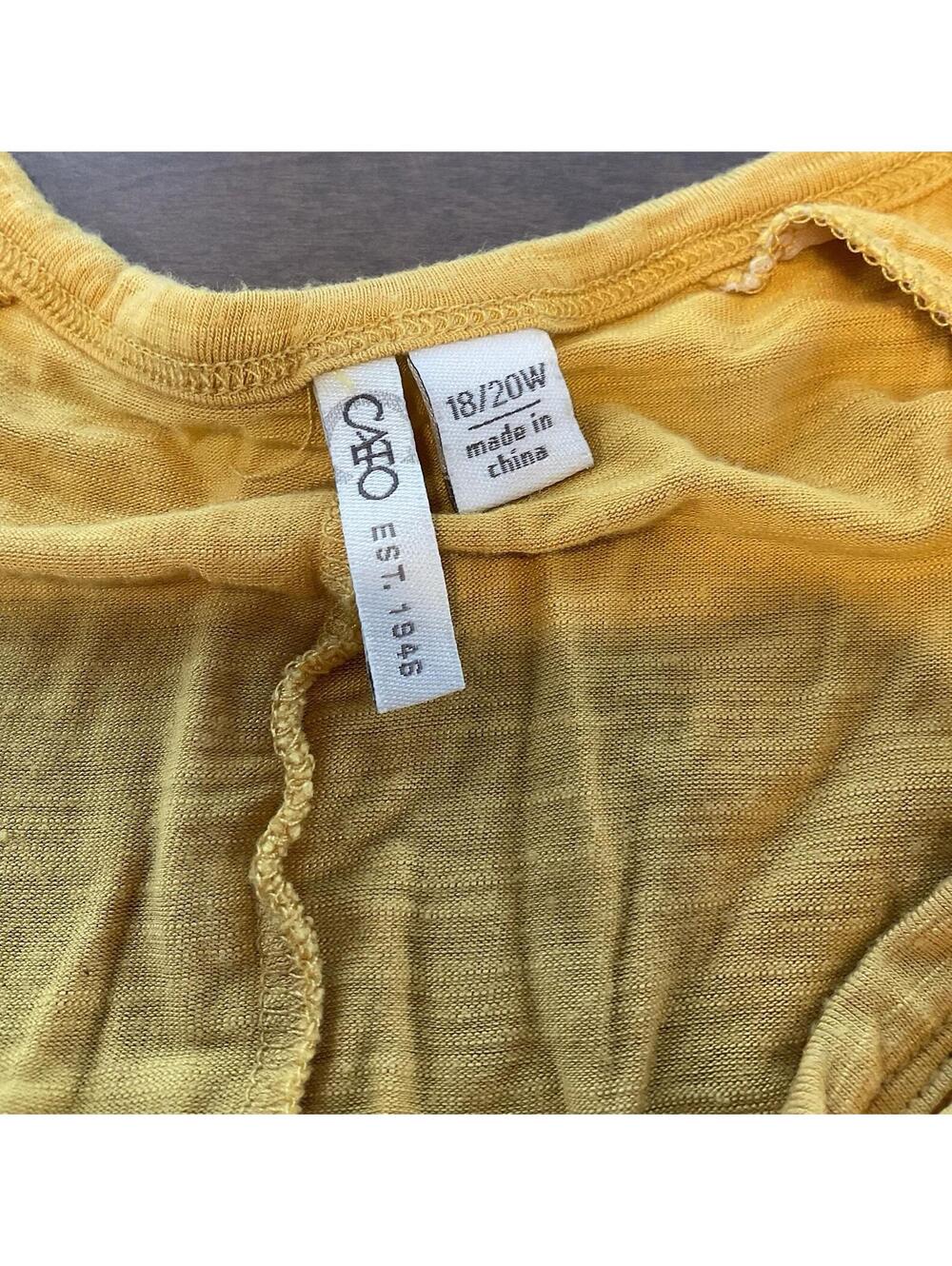 Cato Womens Strappy Cold Shoulder V Neck Tee size 18/20W - Picture 7 of 8